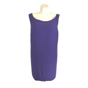 LanTing Bride Plus Size‎ Top Shell Dark Purple Lined Shift Long Blouse